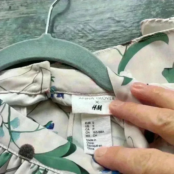 H&M Anna Glover Dress Size Small Floral - Picture 7 of 10